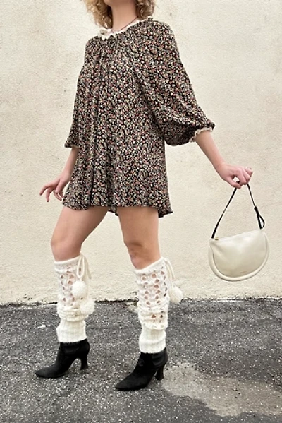 Vivienne Westwood Cream Lacework Knit Arm Warmers Selected by The Curatorial Dept.