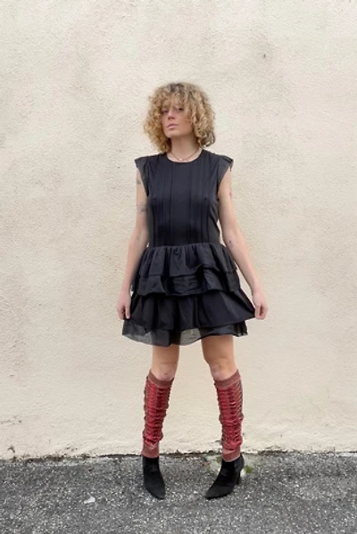 Vivienne Westwood Edith Red Knit Arm Warmers Selected by The Curatorial Dept.