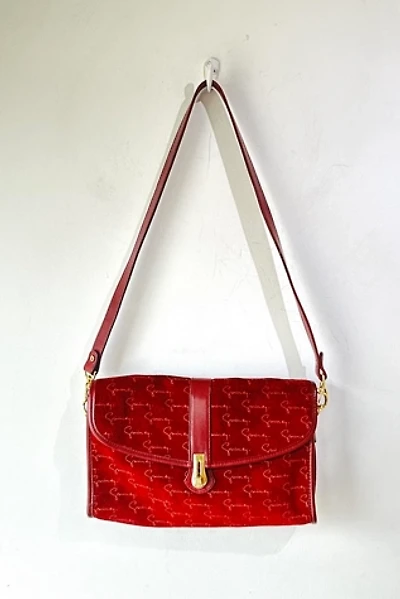 Givenchy Maroon Suede Signed Purse Selected by The Curatorial Dept.