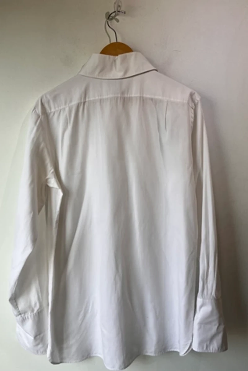 Chanel White Yoked French Cuff Tuxedo Shirt Selected by The Curatorial Dept