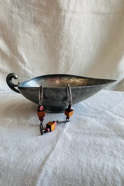 Vintage French Pewter Dish with Handle Selected by KA.TL.AK