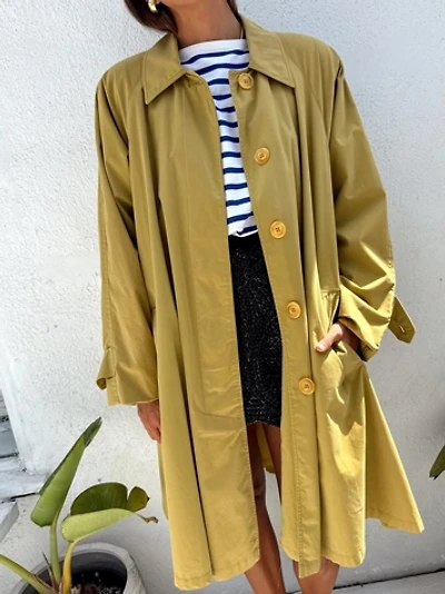 Christian Dior 90s Swing Trench Coat Selected by Madly Vintage