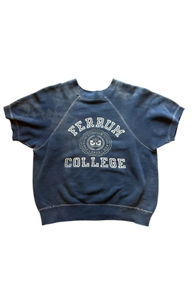 Vintage 1960s Ferrum College Short Sleeve Sweatshirt Selected By Vintage Warrior
