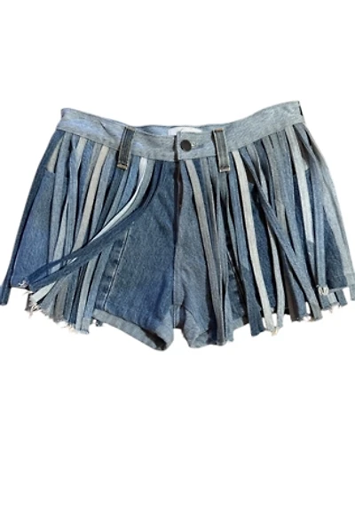 Denim Fringe Jean Shorts Selected by Personal Choice