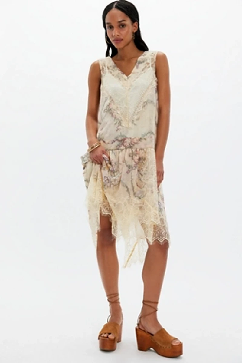 Anna Sui Spirit Bloom Midi Slip Dress