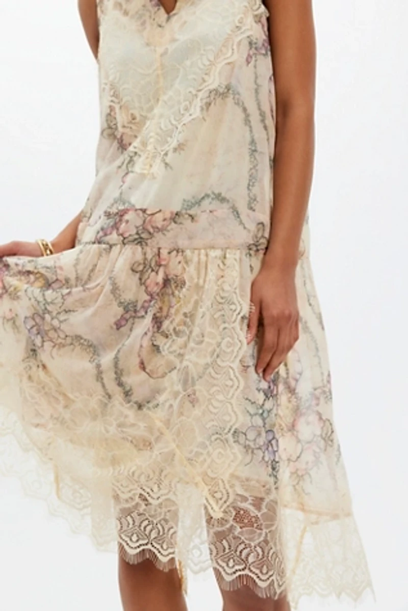Anna Sui Spirit Bloom Midi Slip Dress