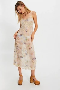 Anna Sui Oasis Bloom Midi Slip Dress