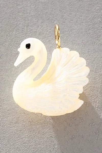 Maura Green Mother Of Pearl Swan Charm