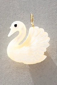 Maura Green Mother Of Pearl Swan Charm