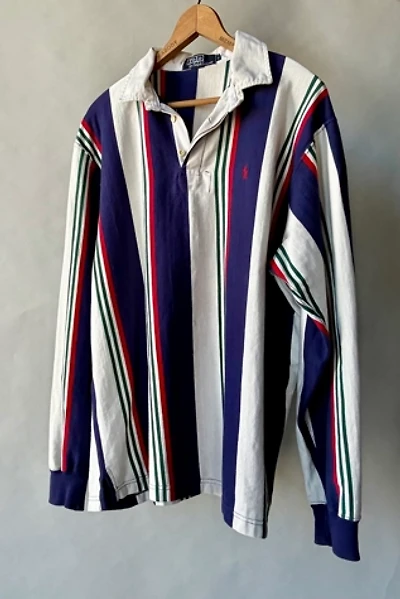 80s Long Sleeve Polo Shirt Selected by Wax Plant