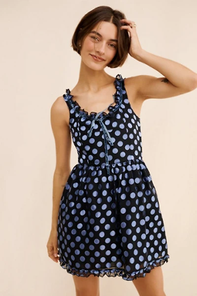 Anna Sui Ruffle Sleeveless Mini Dress