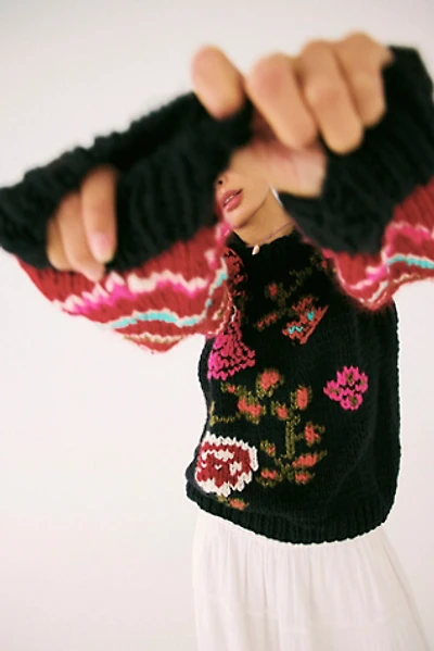 The Farra Rose Wool Knit Sweater