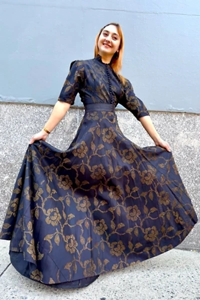 1930-40’s Metallic Embroidered Blouse & Skirt Selected by Nomad Vintage