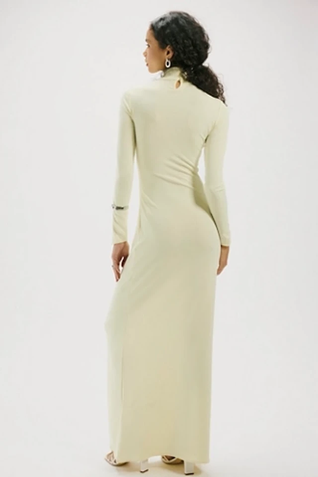 the somerset maxi dress mock neck edition Somerset Long-Sleeve Mock-Neck Chiffon Maxi Dress