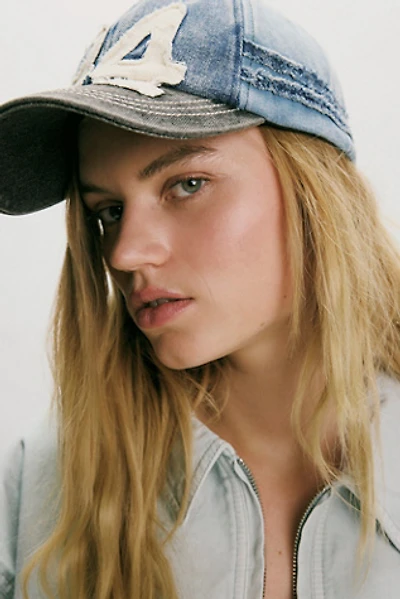 Hollie Varsity Denim Baseball Hat