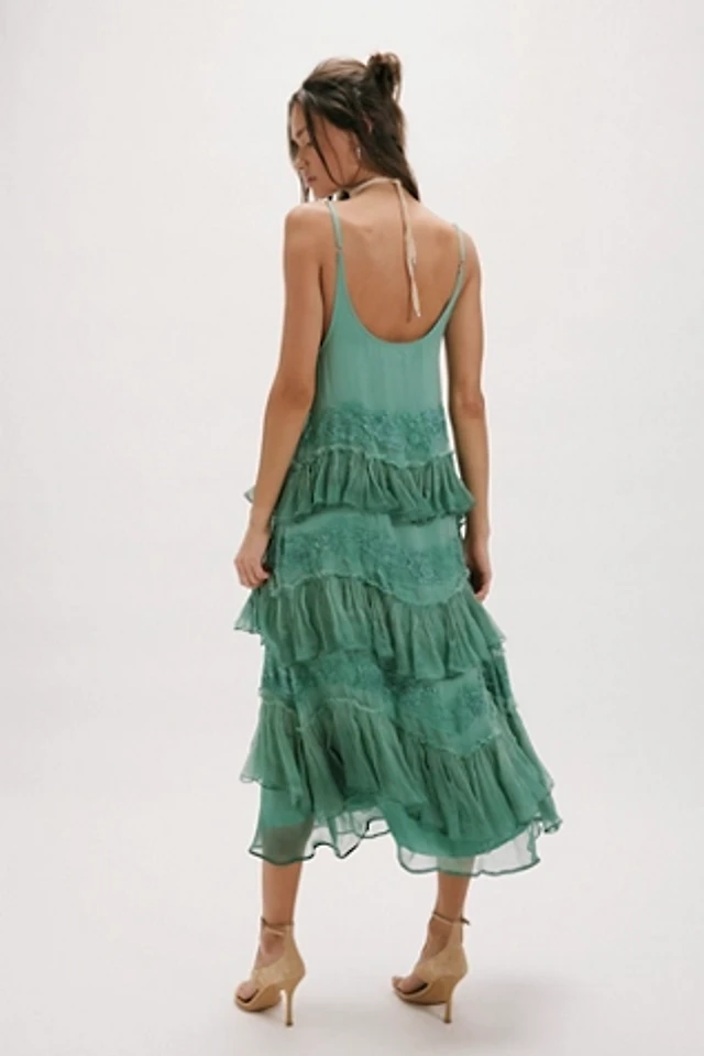 nigel preston lace tiered dress Nigel Preston Lace Tiered Dress