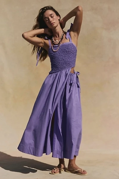knee length dresses for ladies Esilda Cotton Midi Dress ~ True White main image 0