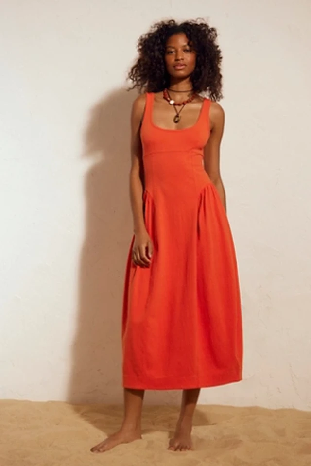 LoveShackFancy Esilda Lace Inset Cotton Midi Dress | Pacific City