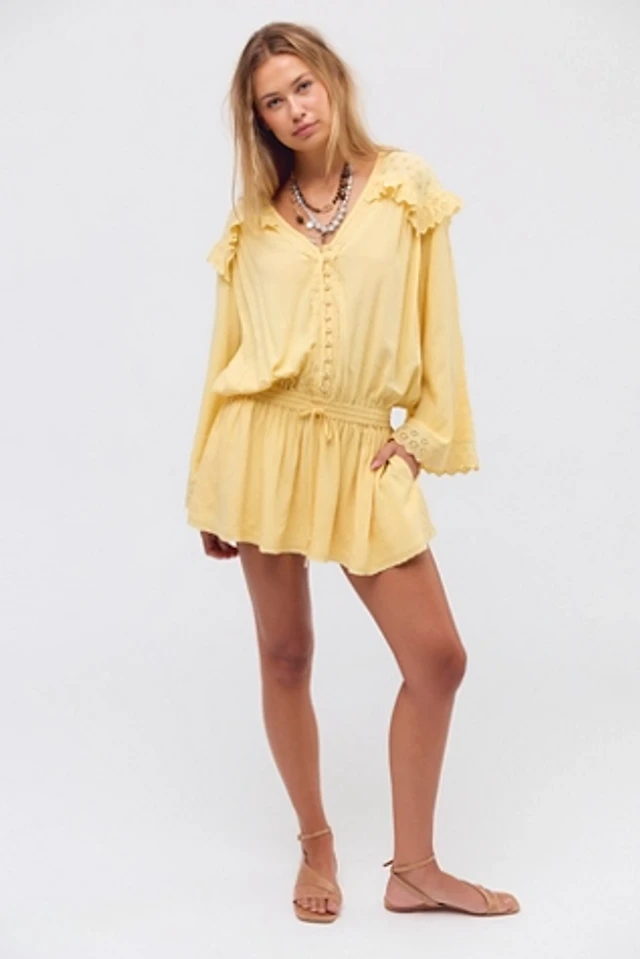 mini dress short sleeve HATCH Collection The Mitzi Dress in Navy