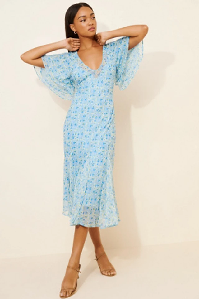 knee length dresses for ladies Lena Tiered Midi Dress main image 1