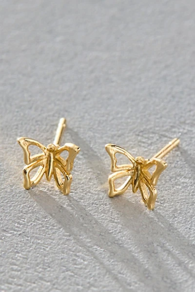 Maura Green Gold Stud Earrings