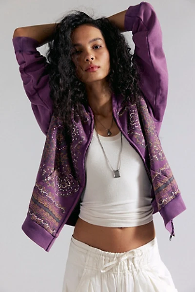 Found Motif Zip-Up Hoodie