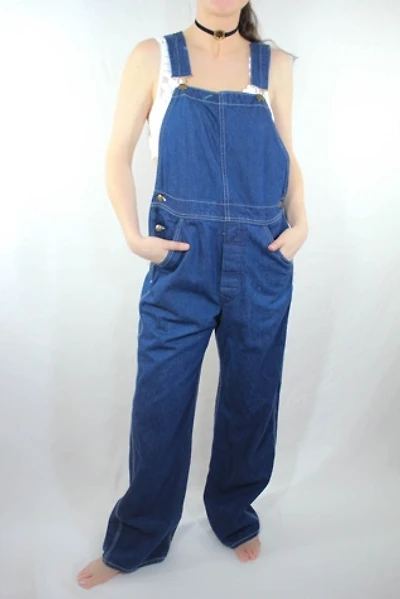 1950s Duck Head Denim Bib Overalls Selected By Moons + Junes Vintage