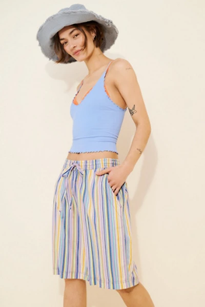 Saylor Poplin Stripe Shorts