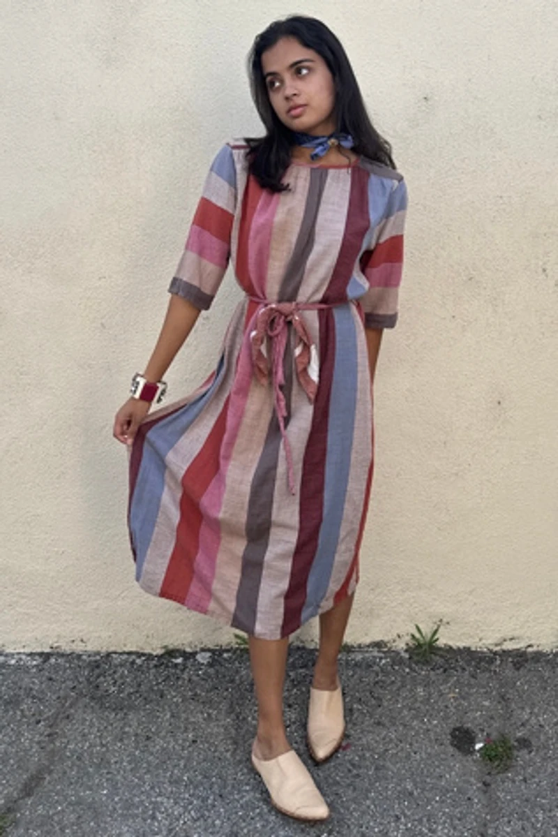 short sleeve linen dresses Boden Women's Arabella Short Linen Dress in Green main image 1