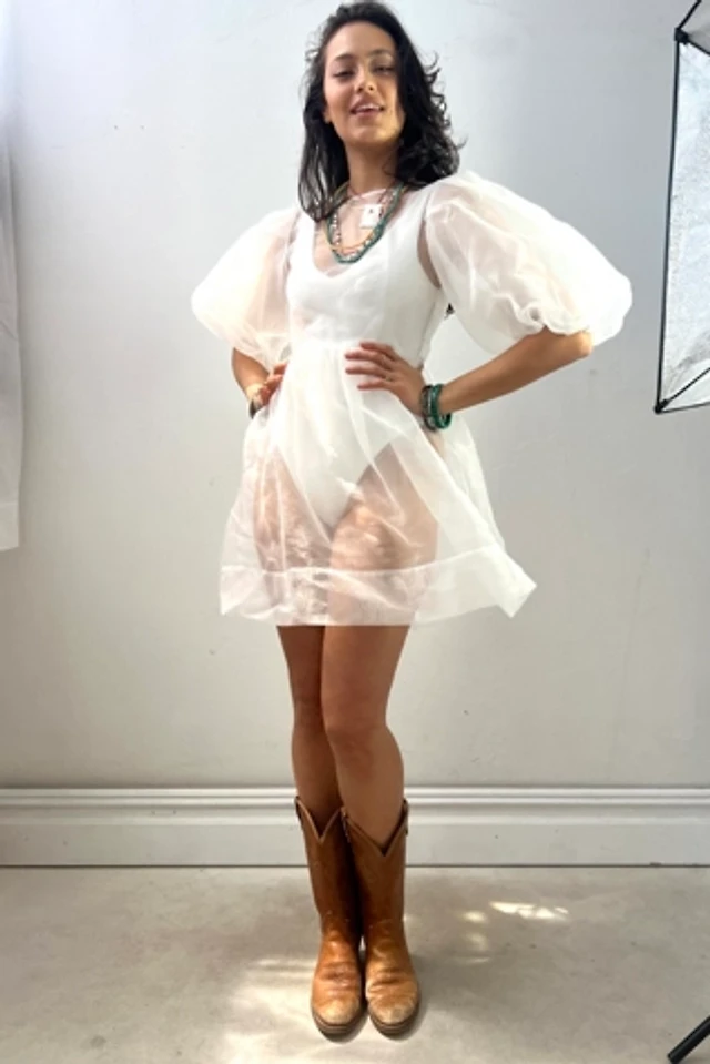 sheer babydoll dress Spaghetti Strap Sheer Babydoll Dress