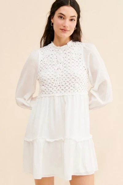 Saylor Felice Crochet Mini Dress