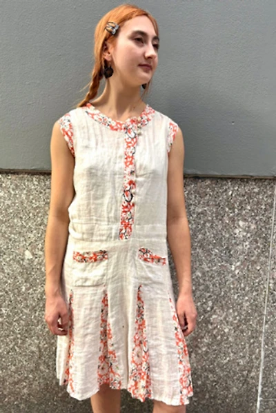 1920’s Handmade Pleated Appliqué Dress Selected by Nomad Vintage