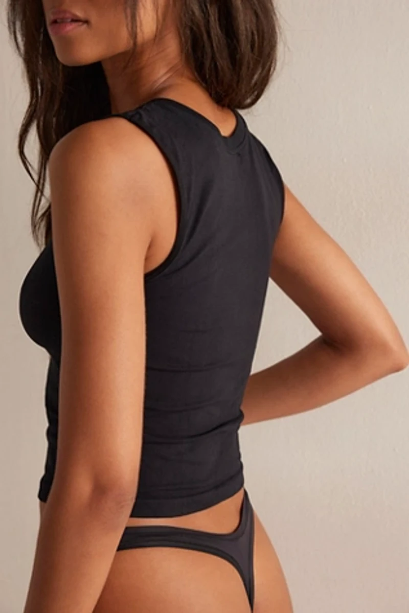 Cropped Seamless Muscle Tank
