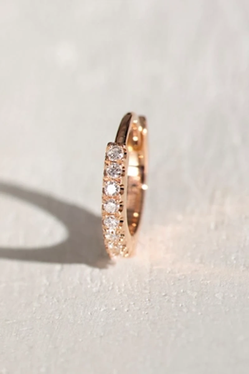 Maria Tash 6.5mm Diamond Eternity Hoop Earring