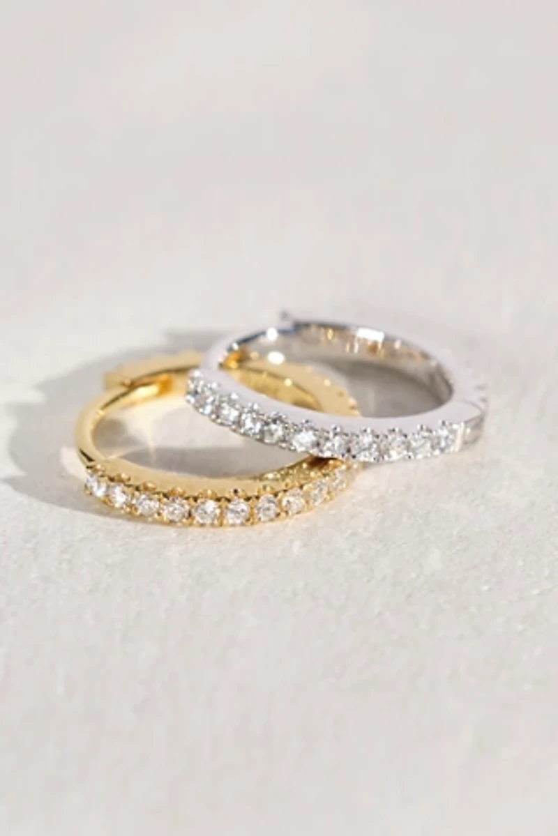 Maria Tash 8mm Diamond Eternity Hoop Earring