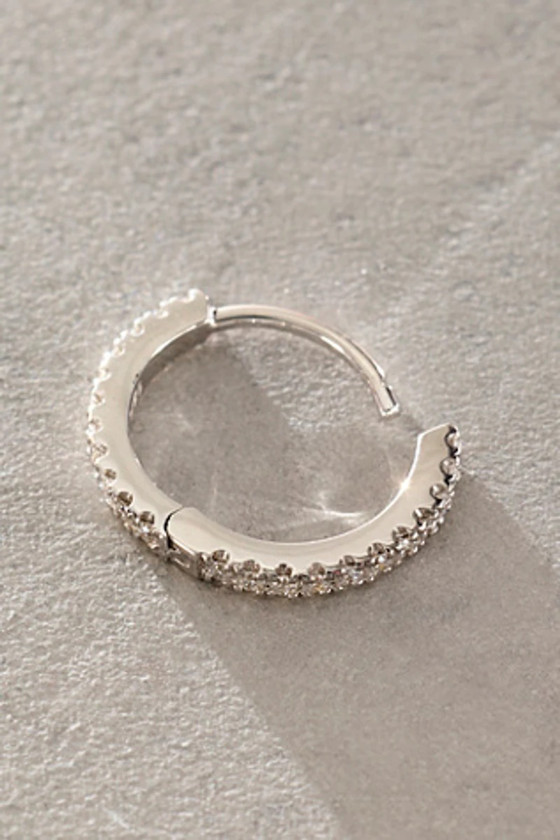 Maria Tash 8mm Diamond Eternity Hoop Earring