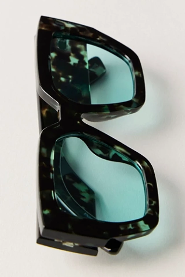 Free people Lotus Oversized Boho Square Sunglasses Giant Vintage Sage Oversized Square Boho Sunglasses | Free  main image 4