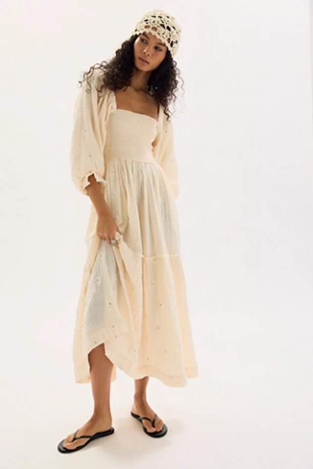 Free People Dahlia Embroidered Maxi Dress