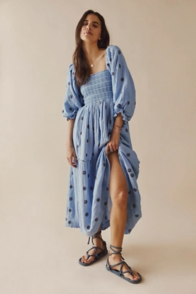 Free People Dahlia Embroidered Maxi Dress