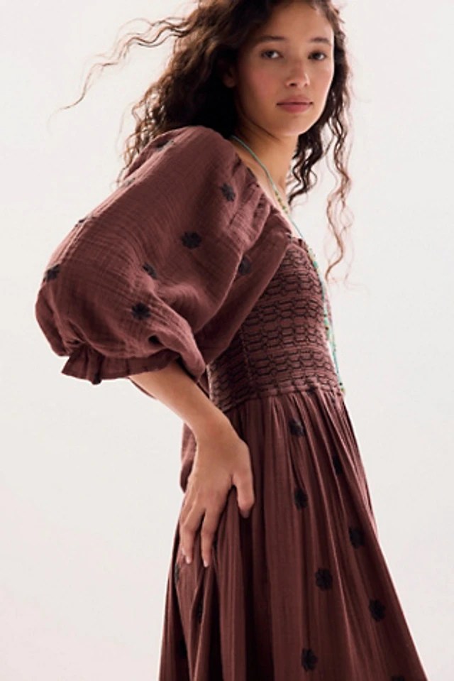 free people dahlia dress brown Embroidered Maxi Color:Blue Heart details:pockets Different Style Black Cocktail-Length Plus size *Millie