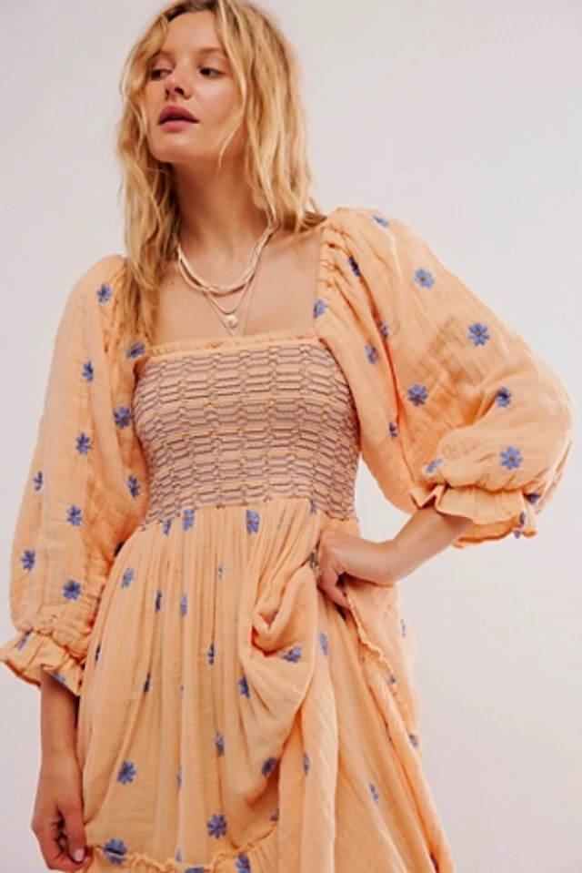 sachin and babi light blue dress NWT Free People Dahlia Embroidered Maxi Dress Size Extra Small main image 1