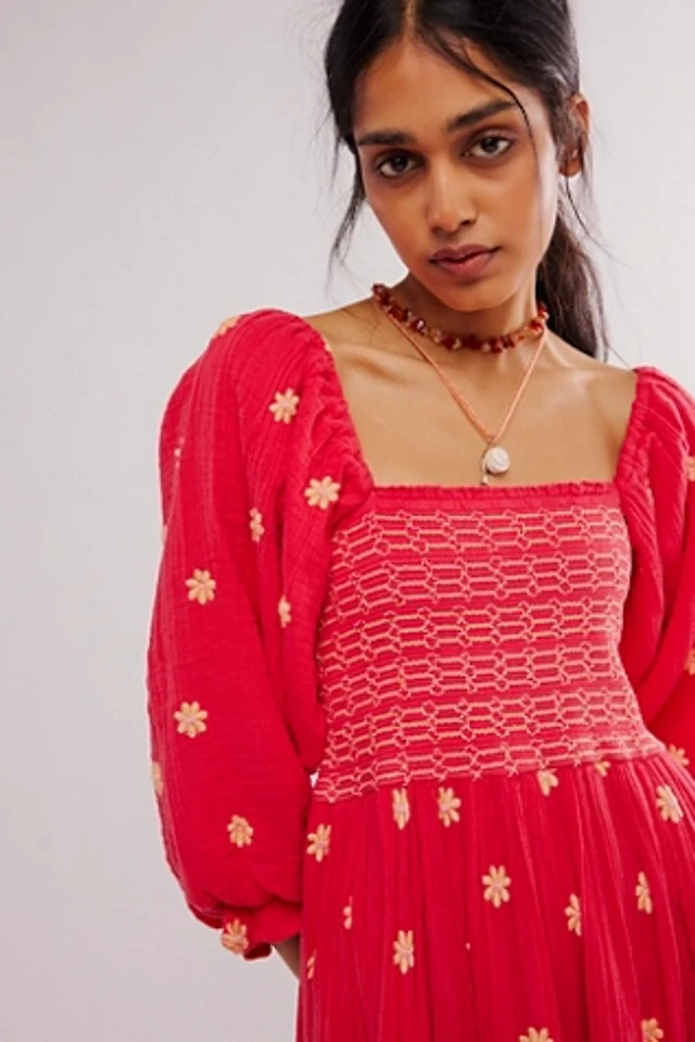 Free People Dahlia Embroidered Maxi Dress | Pacific City