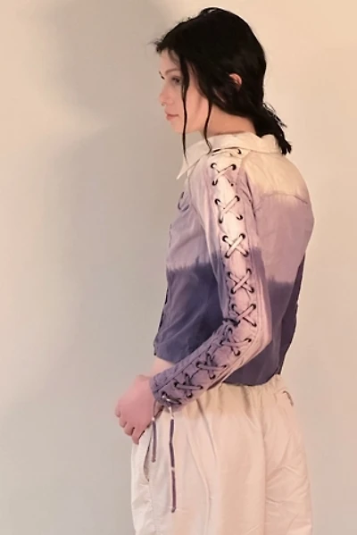 Vintage 1970's Roncelli Lace Up Ombre Glam Rock Jacket Selected By Afterlife Boutique