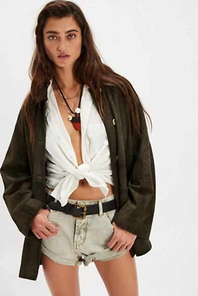 OneTeapsoon Bandits Low-Waist Denim Shorts