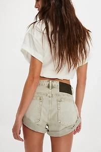 OneTeapsoon Bandits Low-Waist Denim Shorts