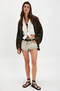 OneTeapsoon Bandits Low-Waist Denim Shorts