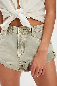 OneTeapsoon Bandits Low-Waist Denim Shorts