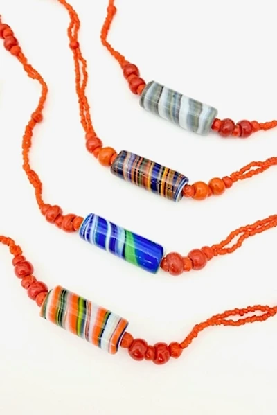 70s Vintage Glass Bead Swirl Necklace Selected by BusyLady Baca & The Goods