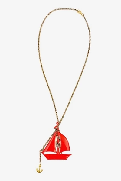 1970s Metal Sailboat Necklace Selected by BusyLady Baca & The Goods