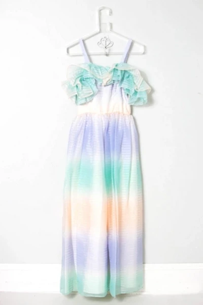 Vintage 1970s Pastel Ombre Maxi Dress Selected by SwaneeGRACE